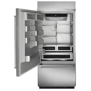 20.9 cu. ft. Built-In Bottom Freezer Refrigerator in Stainless Steel with Platinum Interior