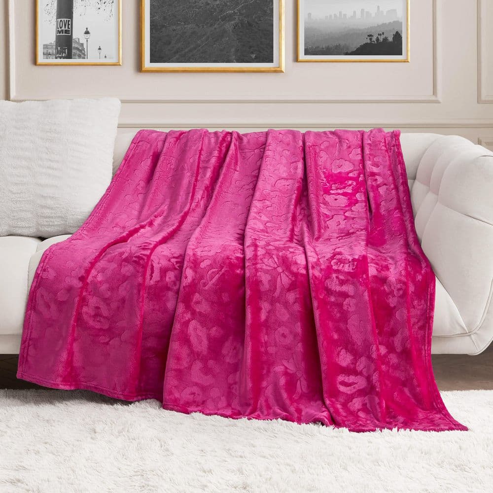 Bow Animal Hot Pink Plush Microfiber 60 in. x 90 in. Bed Blanket price history on PriceWatchPro