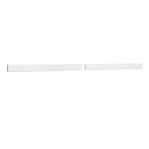 80 in. W Quartz Vanity Backsplash in White