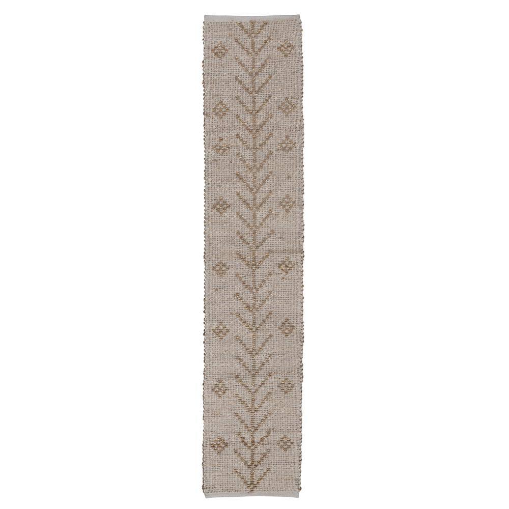 Storied Home 14 in. W x 72 in. L Natural Geometric 2Sided Handwoven