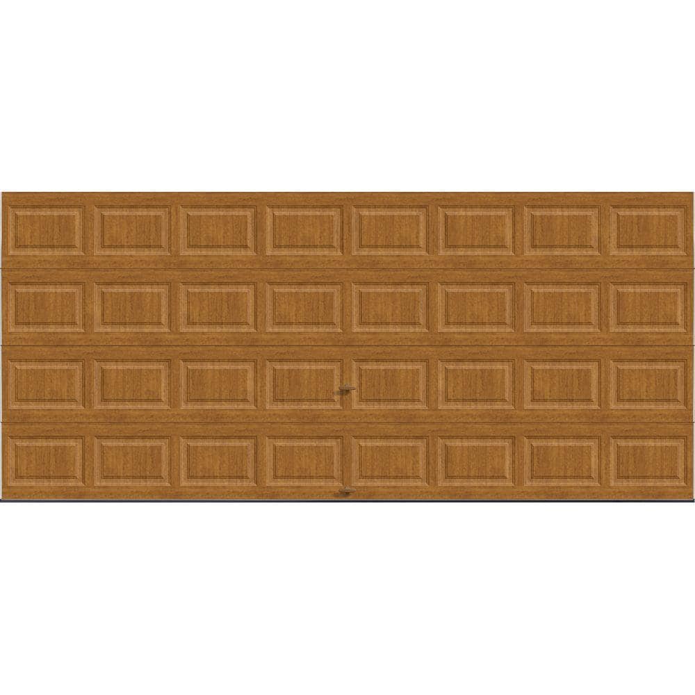 Classic Steel Short Panel 16 ft x 7 ft Insulated 18.4 R-Value Wood Look Med