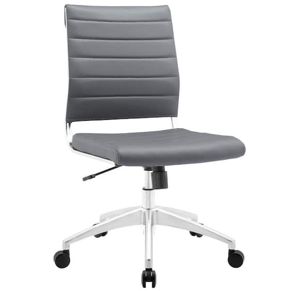 MODWAY Jive Armless Mid Back Office Chair in Gray