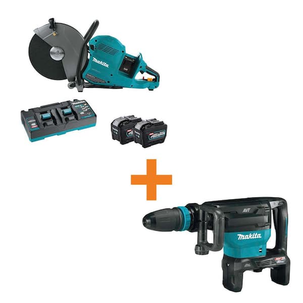 80V max (40V max X2) XGT Brushless 14 in. Power Cutter Kit (8.0Ah) with 40V max X2 XGT Brushless 28 lb. AVT Demo Hammer