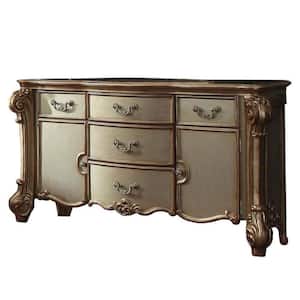 Amelia Gold Patina and Bone 5-Drawers 71 in. Dresser