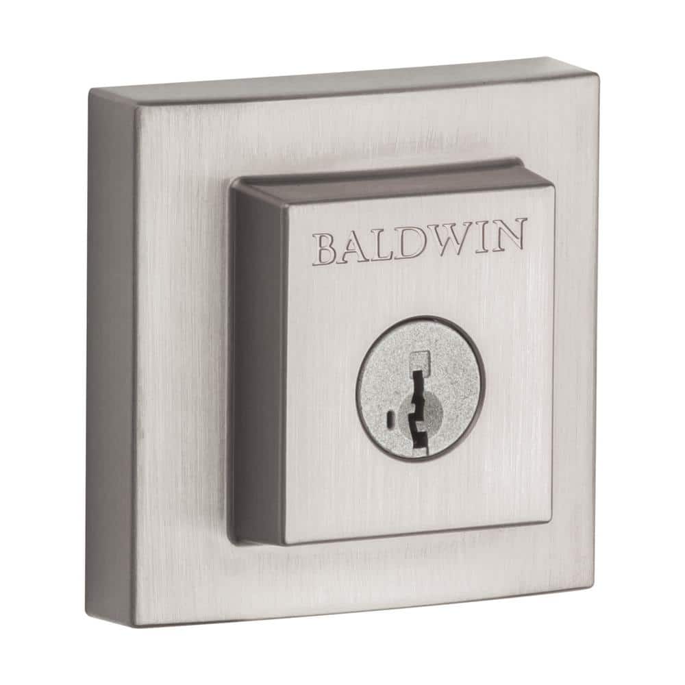 Baldwin Prestige Spyglass Satin Nickel Square Single Cylinder Deadbolt