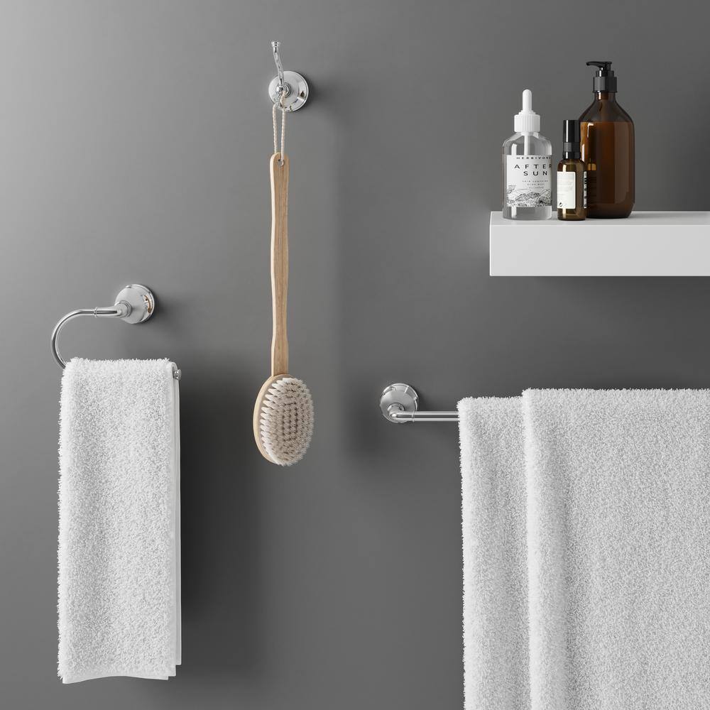 Visalia Polished Chrome Adjustable Double Robe Hook