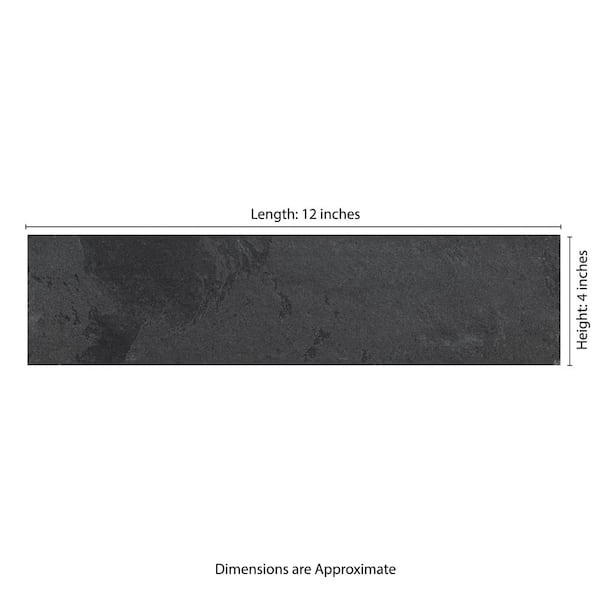 Montauk Black 12 in. x 24 in. Honed Gauged Slate Stone Look Floor and Wall  Tile (10 sq. ft./Case)