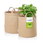 5 Gal. Desert Sand Fabric Planting Garden Grow Bags with Handles Planter Pot (3-Pack)