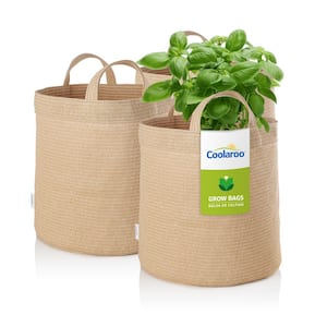 5 Gal. Desert Sand Fabric Planting Garden Grow Bags with Handles Planter Pot (3-Pack)