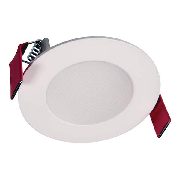 HALO 3 in. Canless Selectable CCT New Construction Integrated LED Recessed Light Kit Round Direct Mount Lens White Downlight