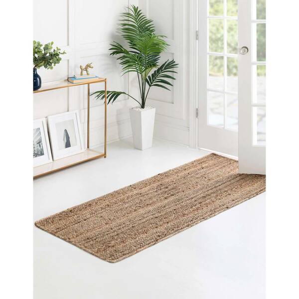 Rectangular Braided Jute Rug