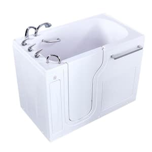 Aqua 52 in. Acrylic Walk-In Soaking Bathtub in White w/ Left Door, Heated Seat, Fast Fill 3/4 in. Faucet,2 in. LHS Drain
