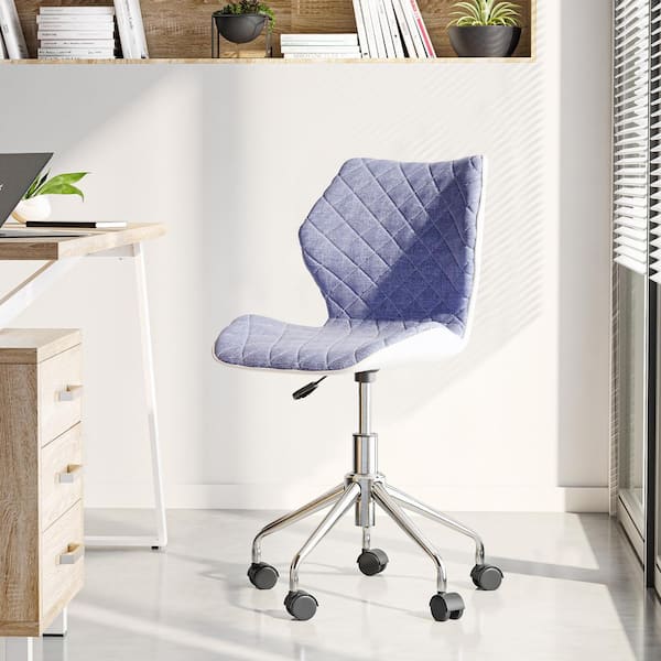 TECHNI MOBILI Modern Height Adjustable Office Task Chair, Blue