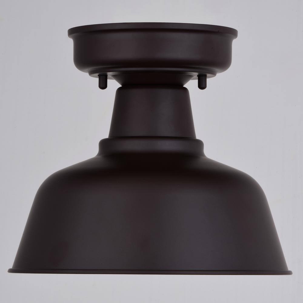 Bronze and Gold Farmhouse Indoor/Outdoor LED Ceiling Light
