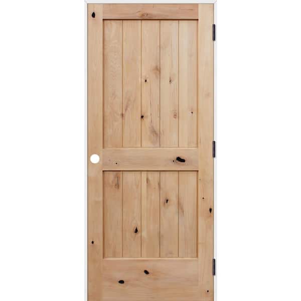 Rustic Unfinished 2 Panel, Wooden Bedroom Doors At Home Depot