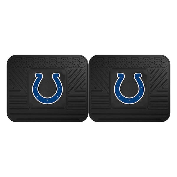 FANMATS NFL Indianapolis Colts Black Heavy Duty 2-Piece 14 in. x 17 in. Vinyl Utility
