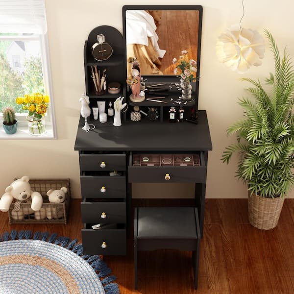 Small black vanity table hotsell