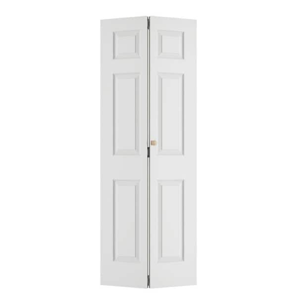 CALHOME 24 in. x 80 in. 2 Panel White Painted MDF Composite Hollow