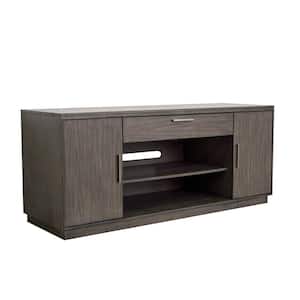 Empire 72 in. Wide Gray Rectangle Solid Wood Media Console Table with Storage