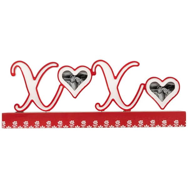 Heart and Floral "XOXO" Valentine's Day Photo Frame-12 in.