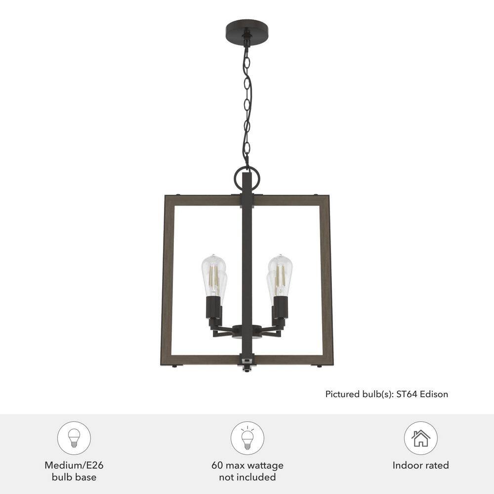 Noble Bronze 18.5" Modern Rustic Pendant Light Fixture