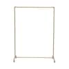 YIYIBYUS Gold Iron Clothes Rack Hanging Rod Freestanding Pipe Garment Rack 47.2 in. W x 63 in. H HG-HSYXF-5521