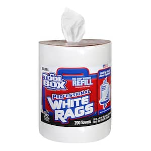 200-Count Professional White Rags Refill