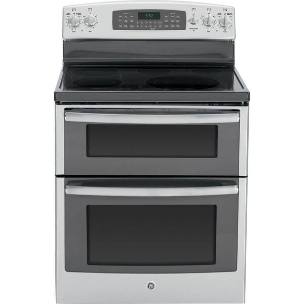 GE Profile 6.6 cu. ft. Double Oven Electric Range with Self-Cleaning Convection (Lower Oven) in Stainless Steel