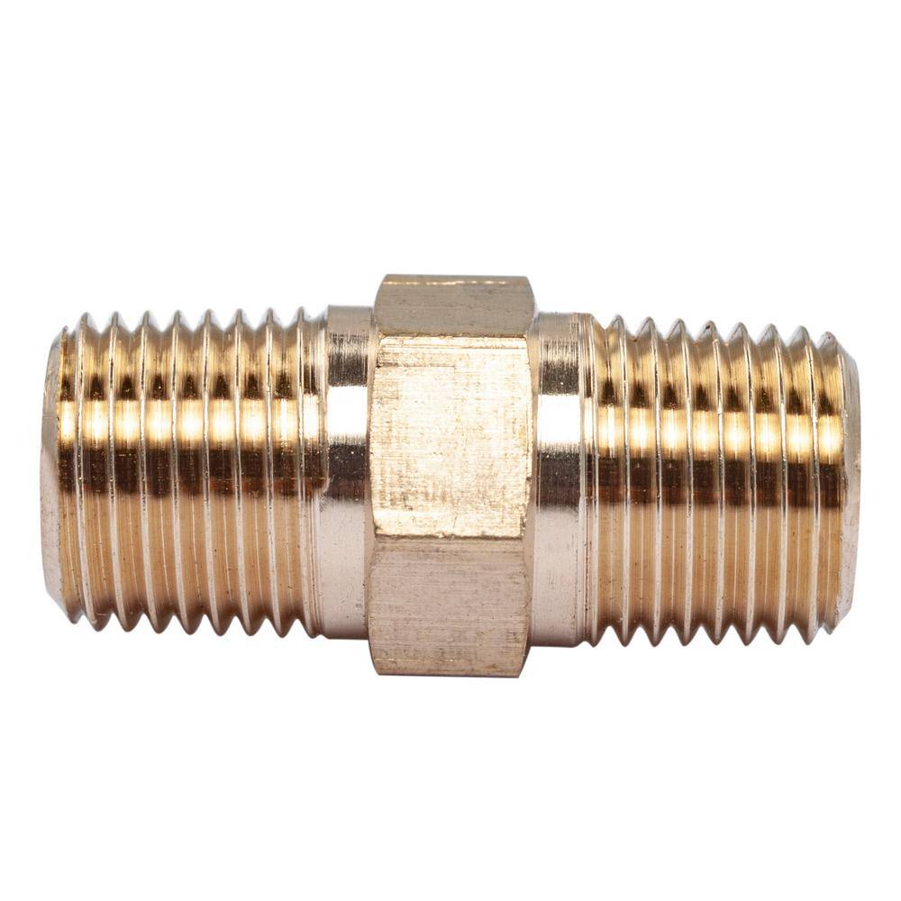 1/8 in. MIP Brass Pipe Hex Nipple Fitting (50-Pack) price history on PriceWatchPro