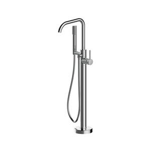 Contento Single-Handle Freestanding Tub Filler in Chrome