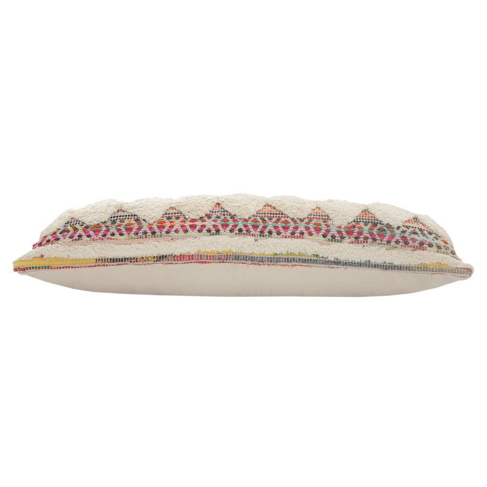 Ox Bay Cailee Diamond Chevron Throw Pillow, 14" x 36" Reactangle, Multi-color & White, Count per Pack 1