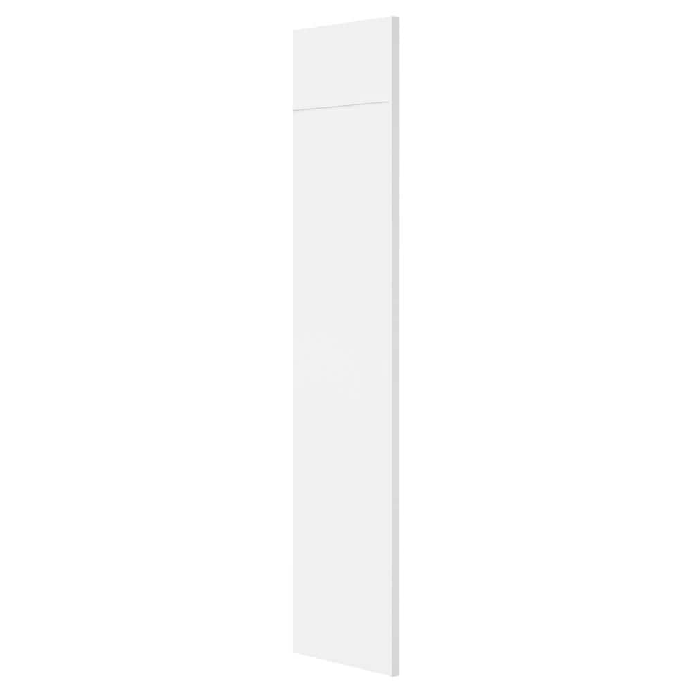 24 in. W x 84 in. H Refrigerator End Panel in Satin White