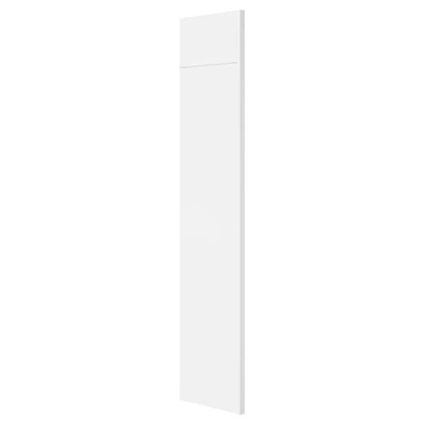 Photo 1 of 24 in. W x 84 in. H Refrigerator End Panel in Satin White
