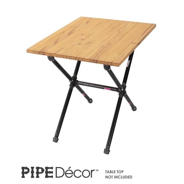 1/2 in. Black Pipe 14 in. W x 20.5 in. H Criss Cross Design End Table Kit 1/2 in. Black Pipe 14 in. W x 20.5 in. H Criss Cross Design End Table Kit