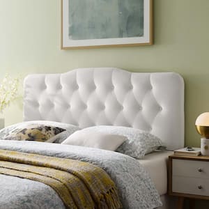 Modway Annabel Full Tufted Panel Headboard in White 