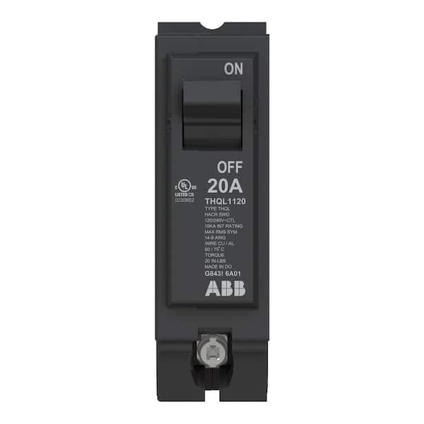 ABB 20 Amp 1 in. Single Pole Circuit Breaker (THQL1120A)