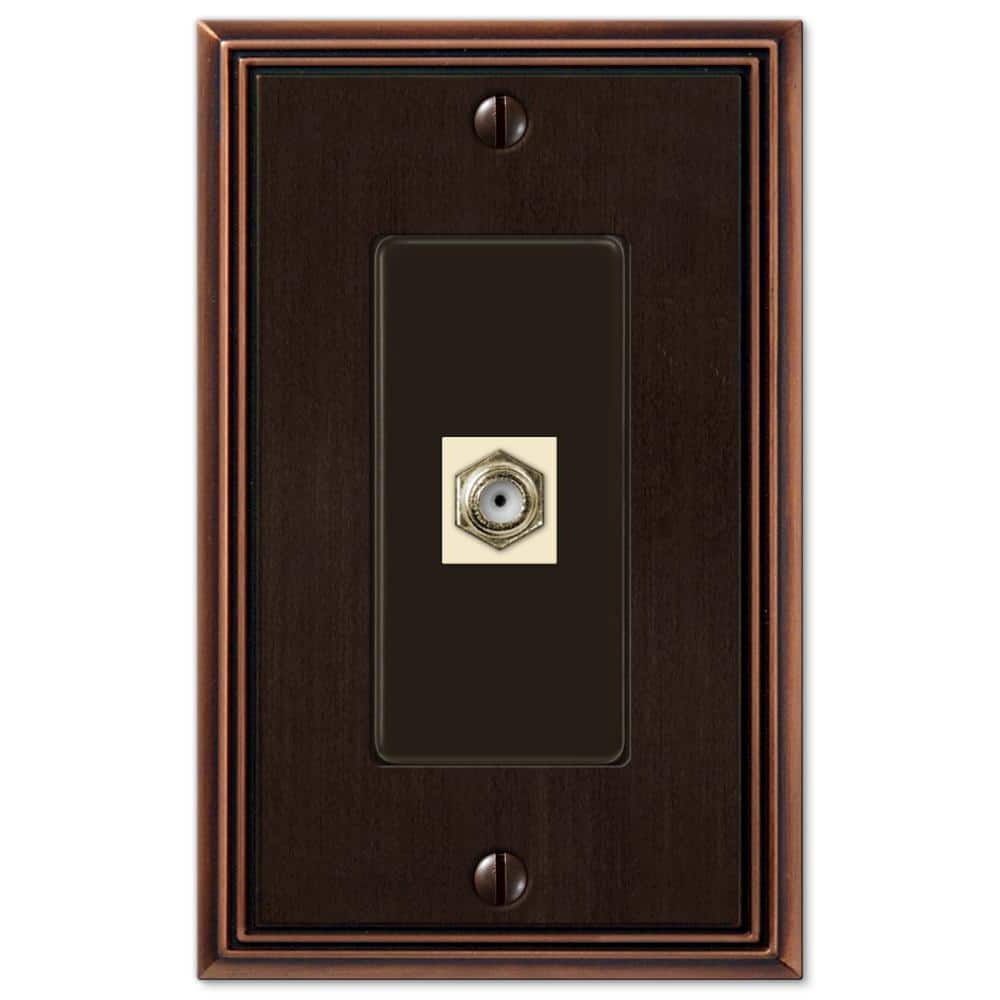 Rhodes 1 Gang Coax Metal Wall Plate - Aged Bronze price history on PriceWatchPro