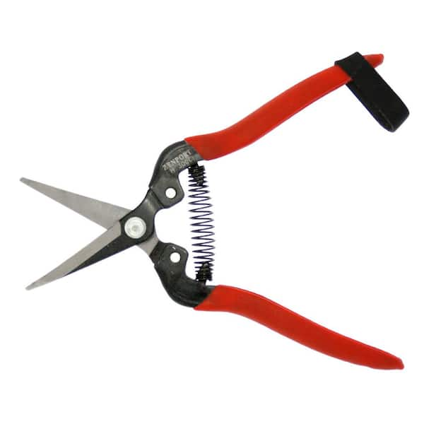 Viagrow 2 in. Micro Tip Straight Blade Non-Slip Comfort Grip Pruning Shears