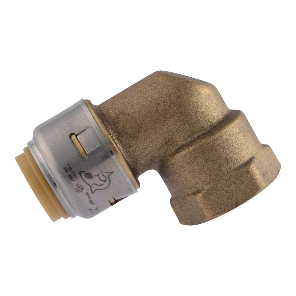 Sharkbite Max 12 In Push To Connect X Fip Brass 90 Degree Elbow Fitting Ur308a The Home Depot 8878