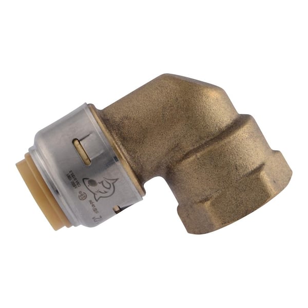 SharkBite Max 1/2 in. Push-to-Connect x FIP Brass 90-Degree Elbow Fitting