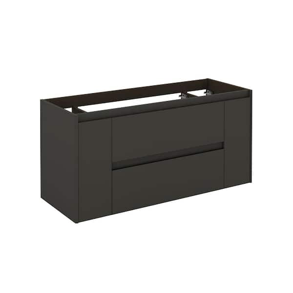 WS Bath Collections Ambra 120 47.5 in. W x 17.6 in. D x 21.8 in. H Bath Vanity Cabinet Only in Anthracite