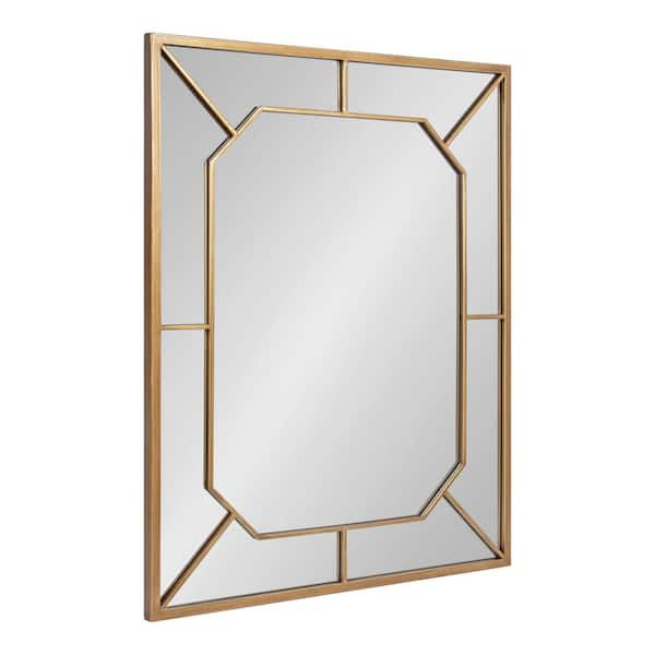 Kate and Laurel Ardithe 23.75 in. W x 30.00 in. H Gold Rectangle Glam ...