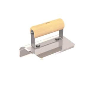 Plexiglass 6 in. x 5 in. Outside Step Tool Edger and Wood Handle
