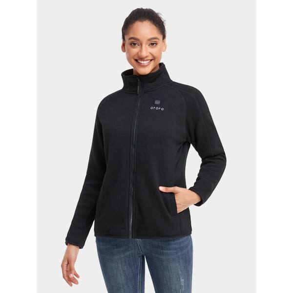 Ladies Funnel Neck Fleece M / Black Pepper