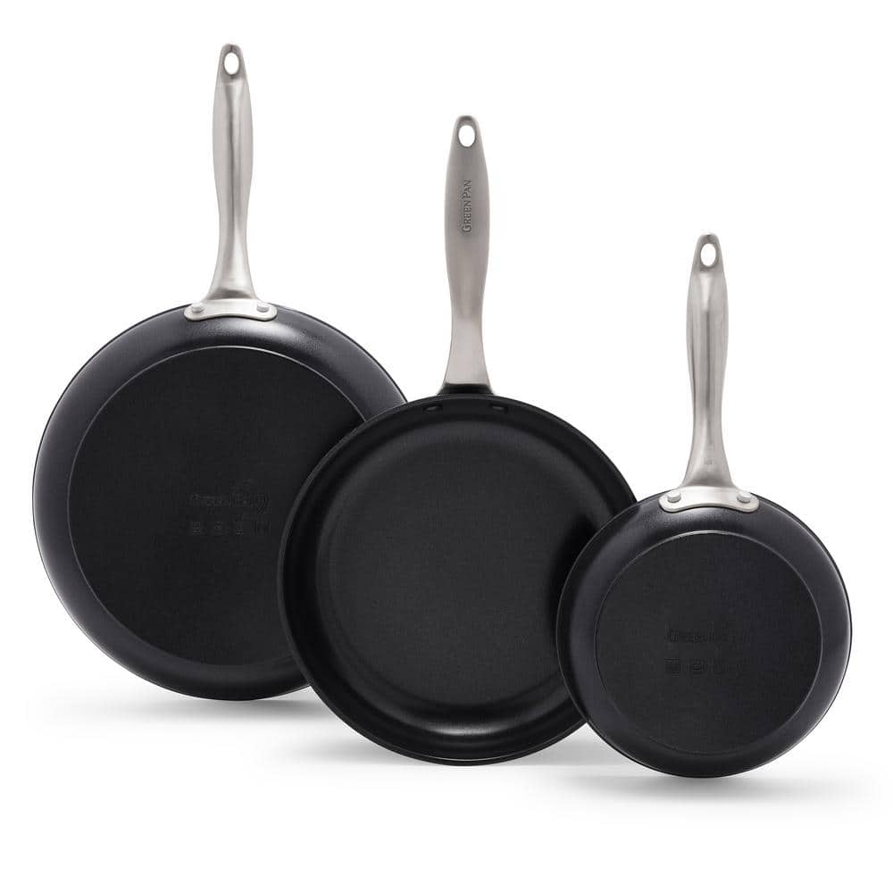 Black Pro Infinite8 3-Piece 8 in. 10 in. and 12 in. Hard Anodized Ceramic N
