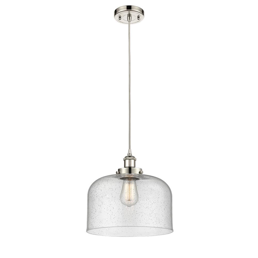 Ballston Urban Mini Pendant in Seedy/Polished Nickel with Flexible Shades