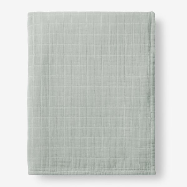 The Company Store Gossamer Thyme Solid Cotton King Woven Blanket