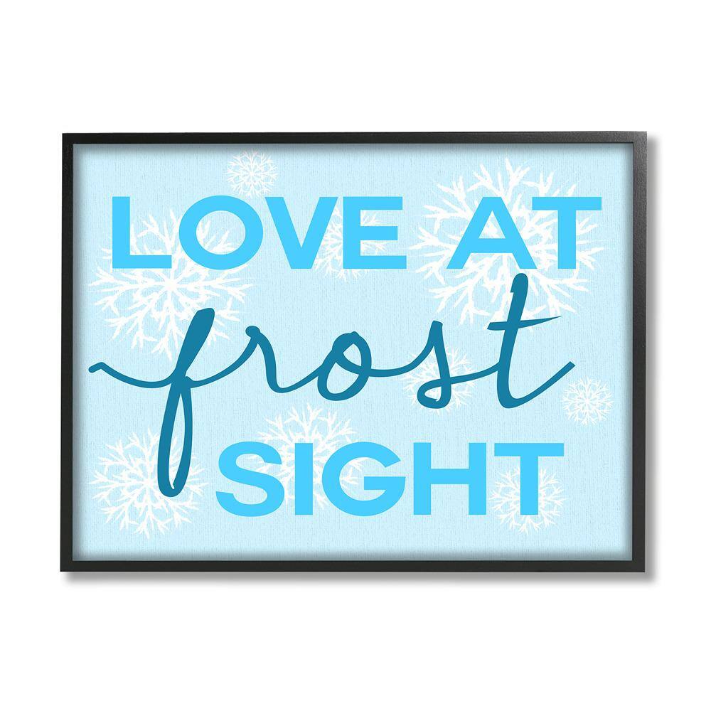 Love at Frost Sight Pun by Lil' Rue 1 Piece Framed Graphic Print Typography Poster Art Print 30 in. x 24 in. price history on PriceWatchPro