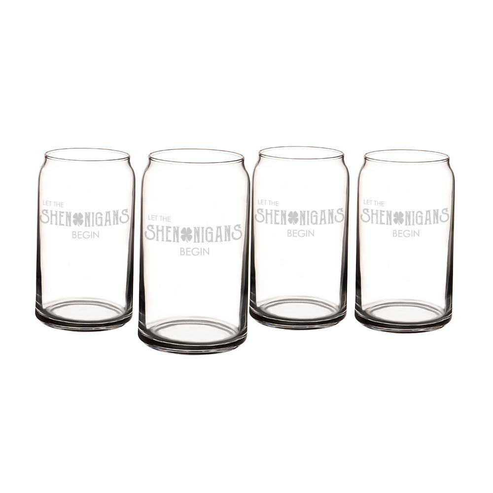 UPC 694546575629 product image for Cathy's Concepts St. Patrick's Day Shenanigans 16 oz. Beer Can Glasses (Set of 4 | upcitemdb.com