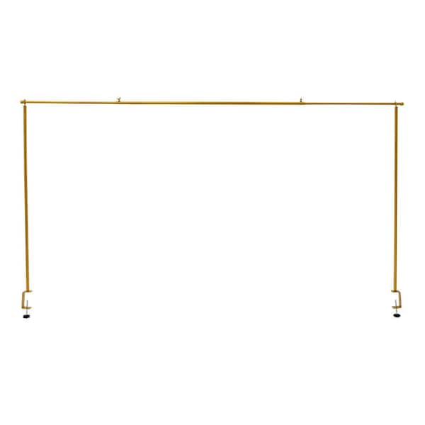 YIYIBYUS 78 in. x 39 in. Gold Adjustable Metal Table Arch Stand Dining Room Party Birthday Table Decorative Stand